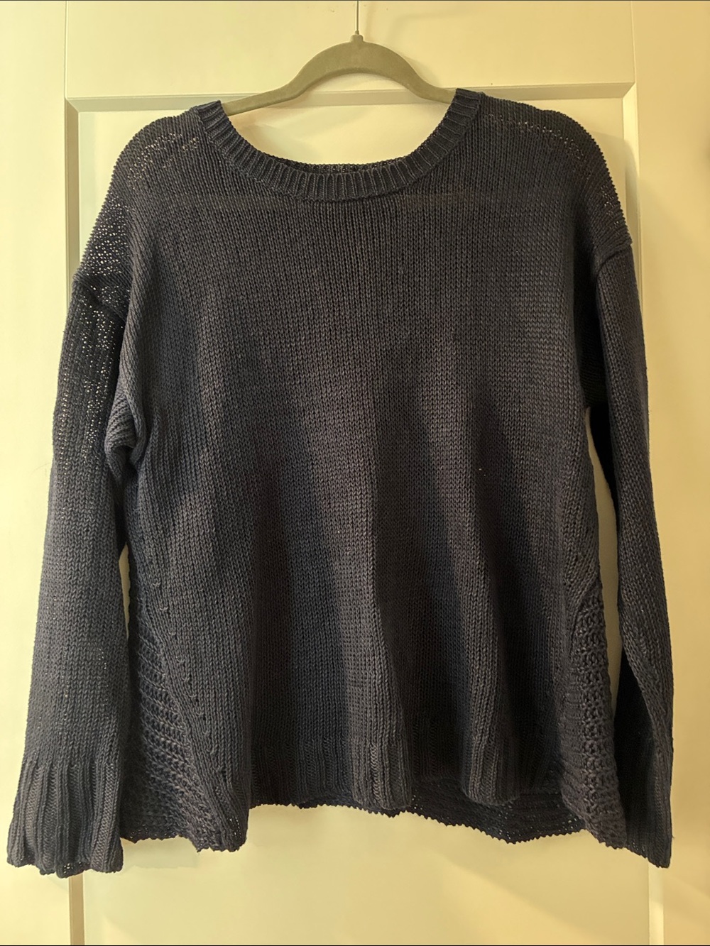 J. crew—Women’s Linen Navy Knit Crewneck Sweater